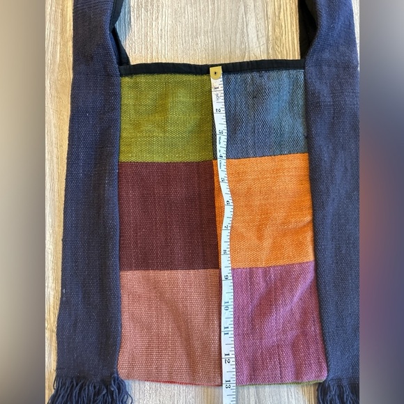 Bohemian Purse Multicolored Zippered Made In Nepal By Avatar 100% Cotton Pocket. - Picture 9 of 10